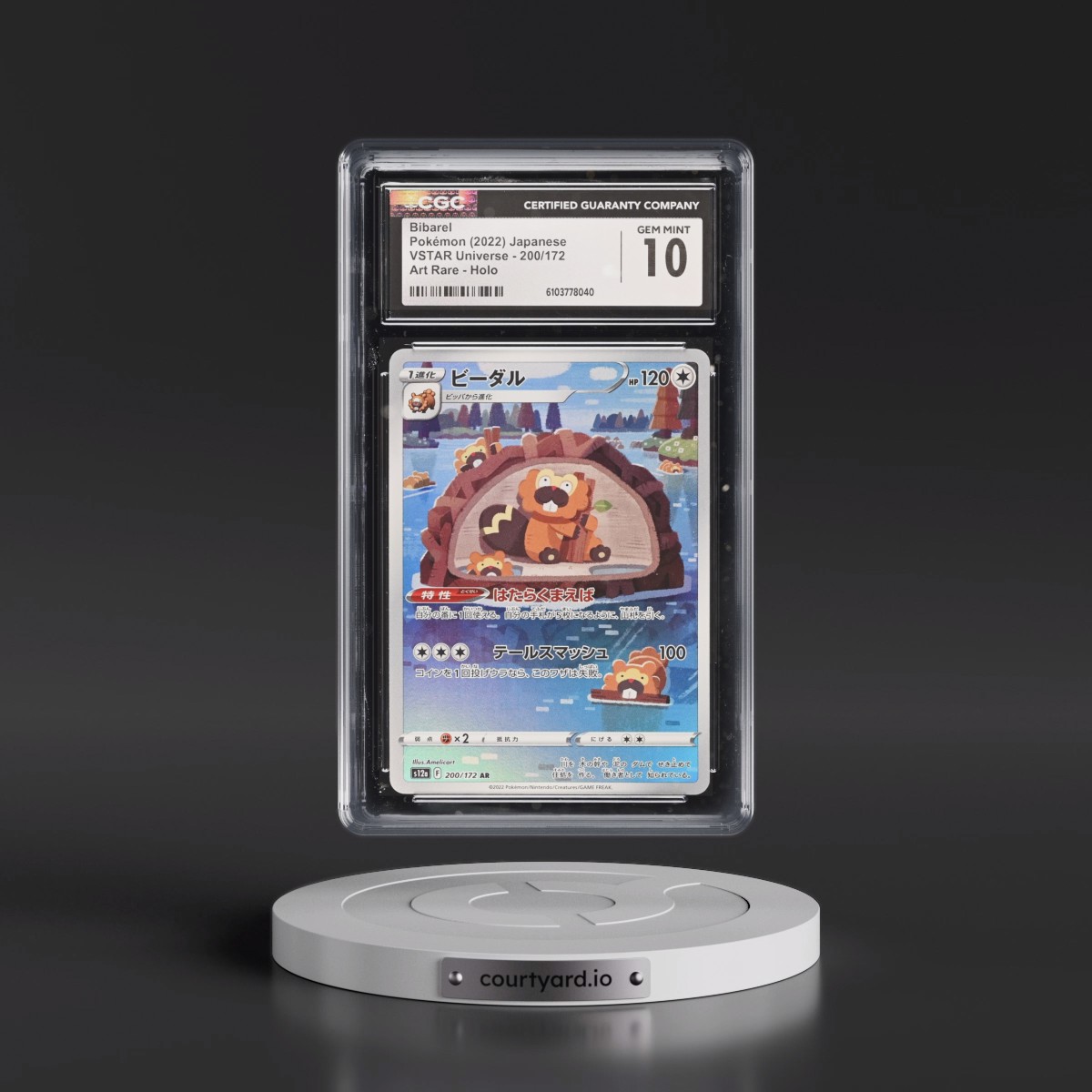 2022 VSTAR Universe #200/172 Bibarel - Art Rare Holo (CGC 10 GEM MINT)