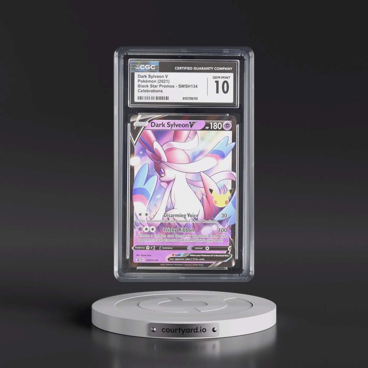 2017 Black Star Promos - Sword & Shield #SWSH134 Dark Sylveon V - Celebrations (Holo) (CGC 10 GEM MINT)
