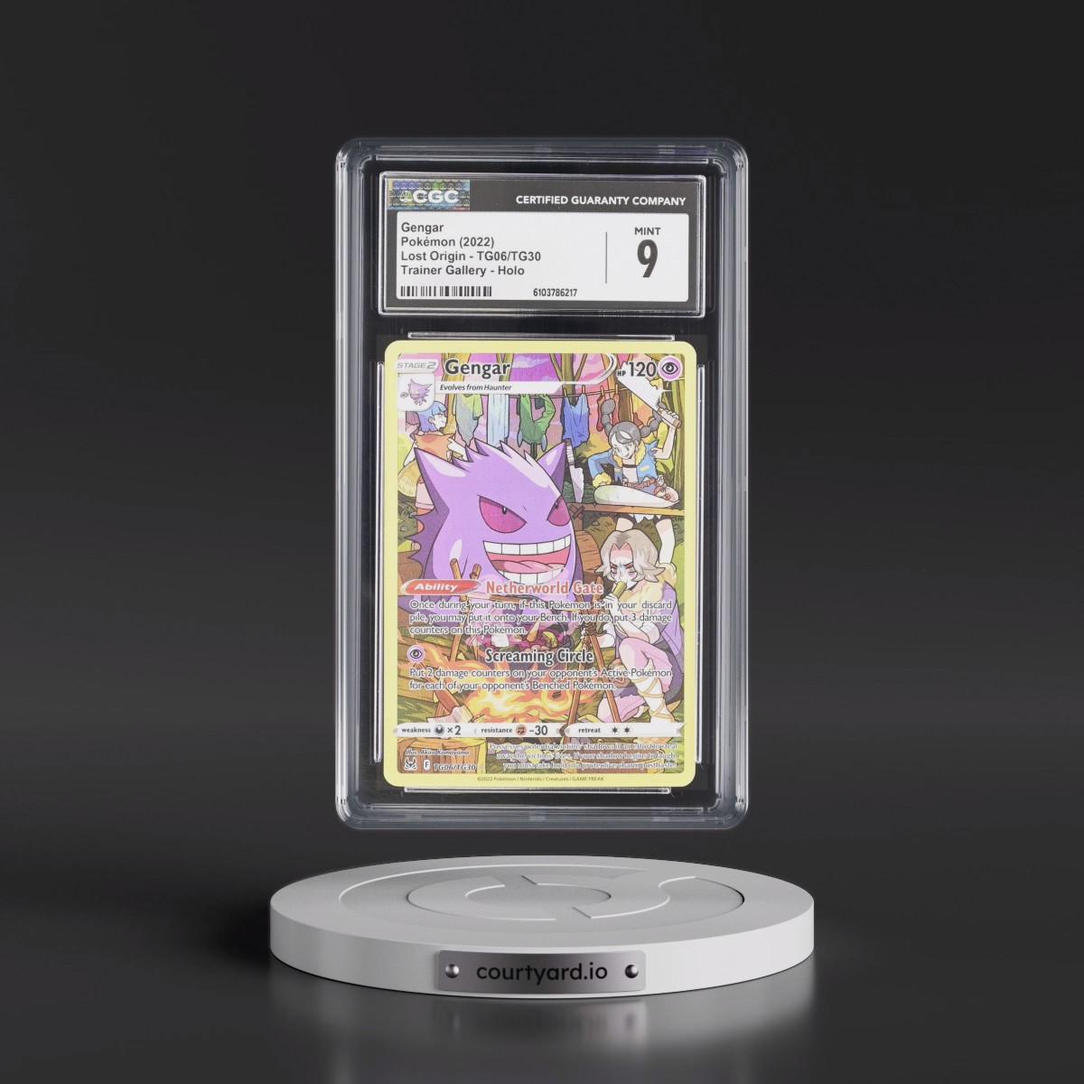 2022 Lost Origin #TG06/TG30 Gengar - Trainer Gallery Holo (CGC 9 MINT)