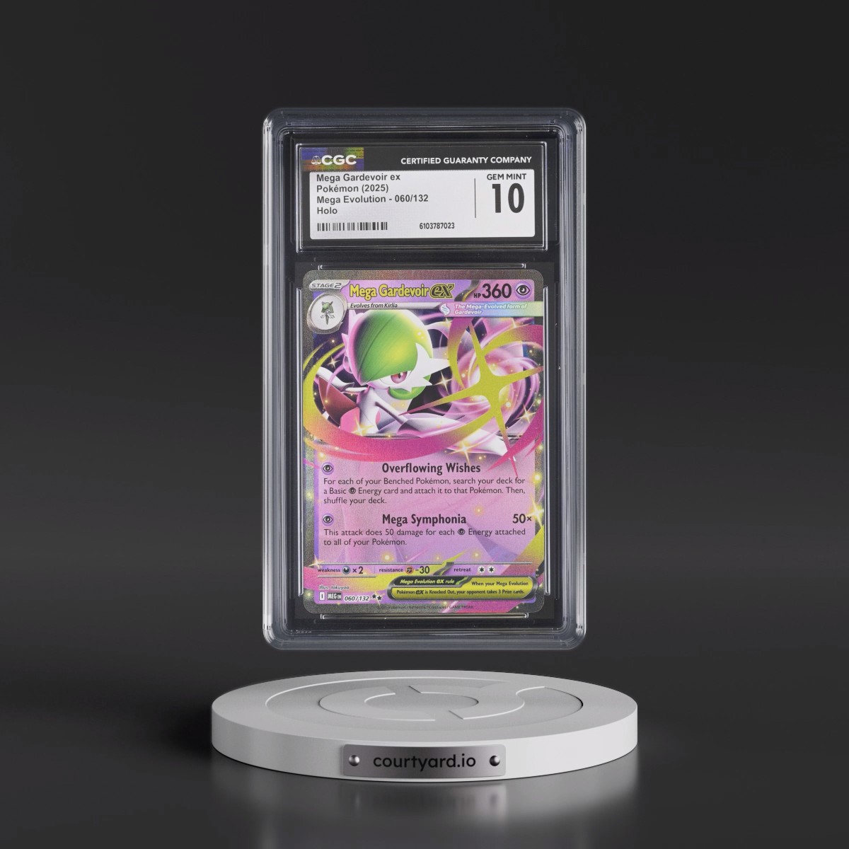 2025 Mega Evolution - MEG EN #060/132 Mega Gardevoir ex - Holo (CGC 10 GEM MINT)