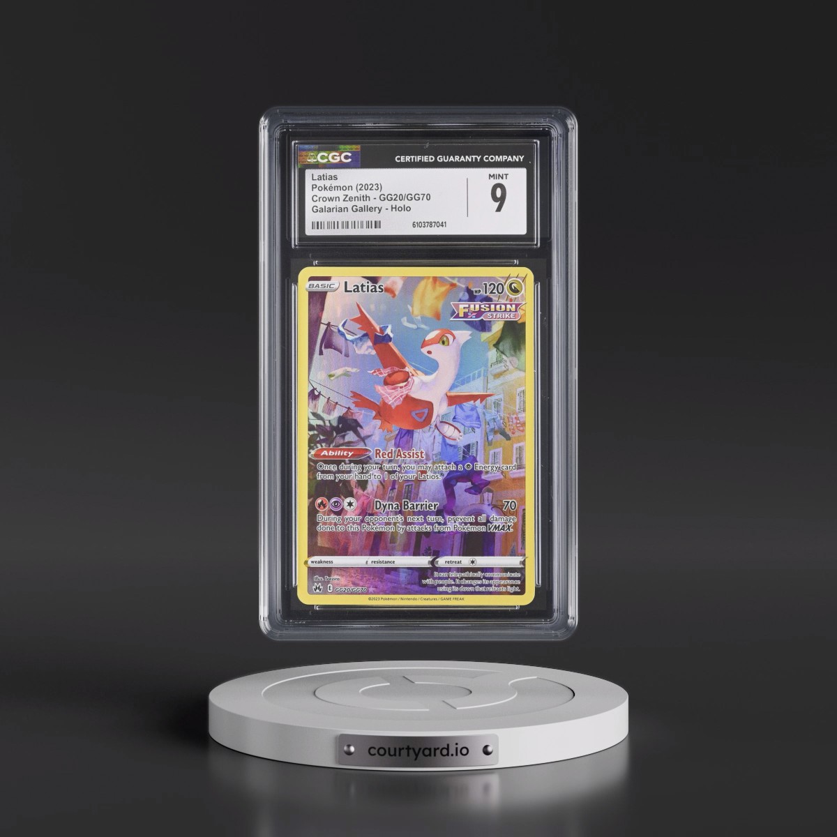 2023 Crown Zenith #GG20/GG70 Latias - Galarian Gallery Holo (CGC 9 MINT)