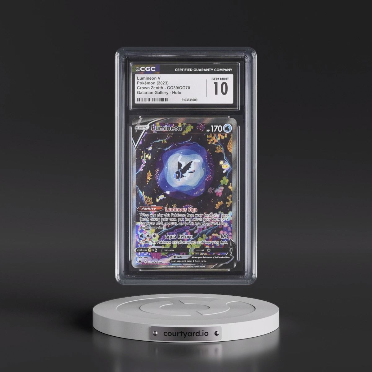 2023 Crown Zenith #GG39/GG70 Lumineon V - Galarian Gallery Holo (CGC 10 GEM MINT)