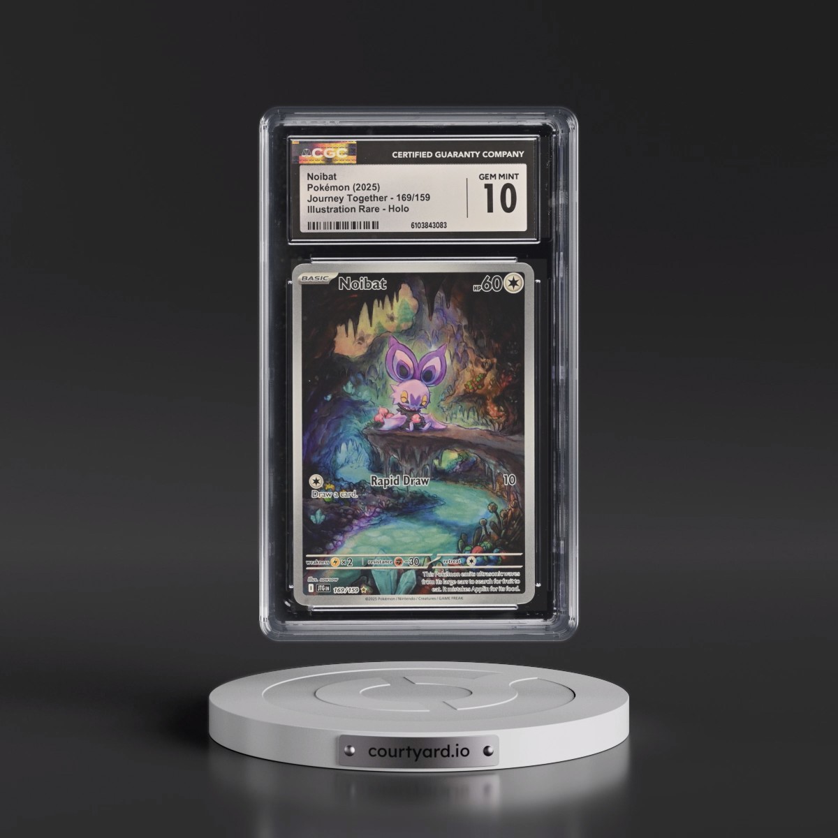 2024 Journey Together - JTG EN #169/159 Noibat - Illustration Rare Holo (CGC 10 GEM MINT)