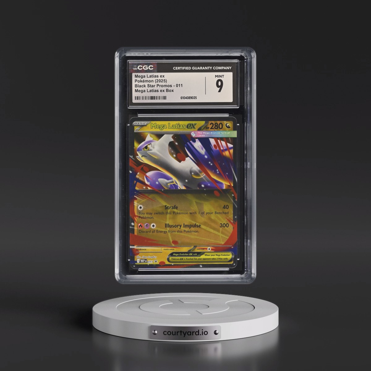 2025 Black Star Promos - Mega Evolution MEP EN #011 Mega Latias ex - Mega Latias ex Box (Holo) (CGC 9 MINT)