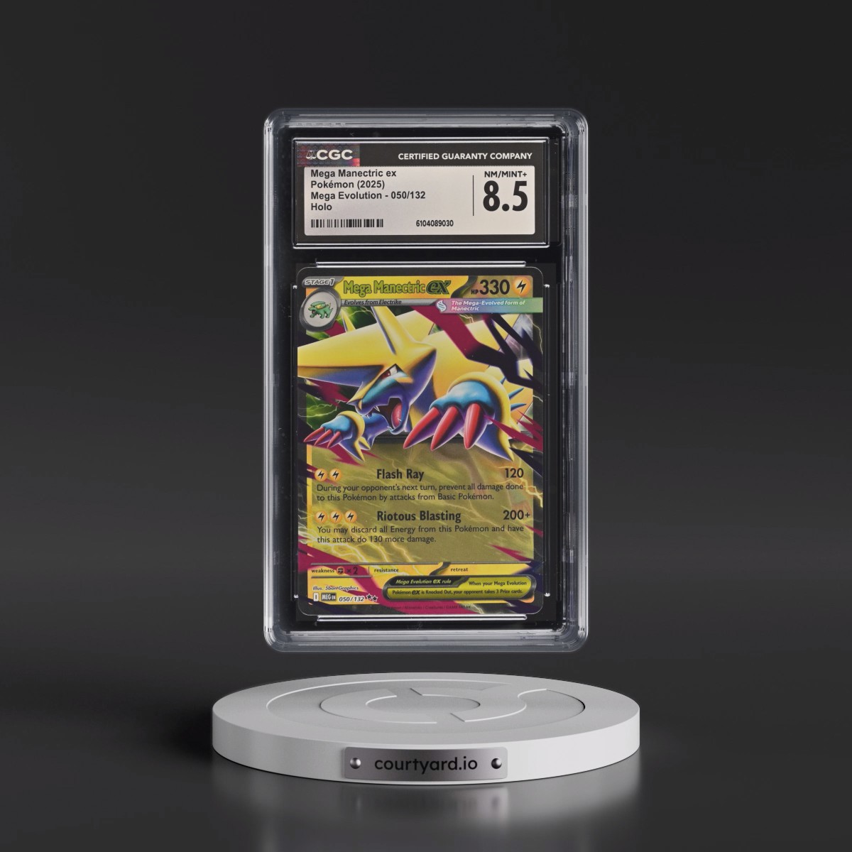 2025 Mega Evolution - MEG EN #050/132 Mega Manectric ex - Holo (CGC 8.5 NM-MT+)