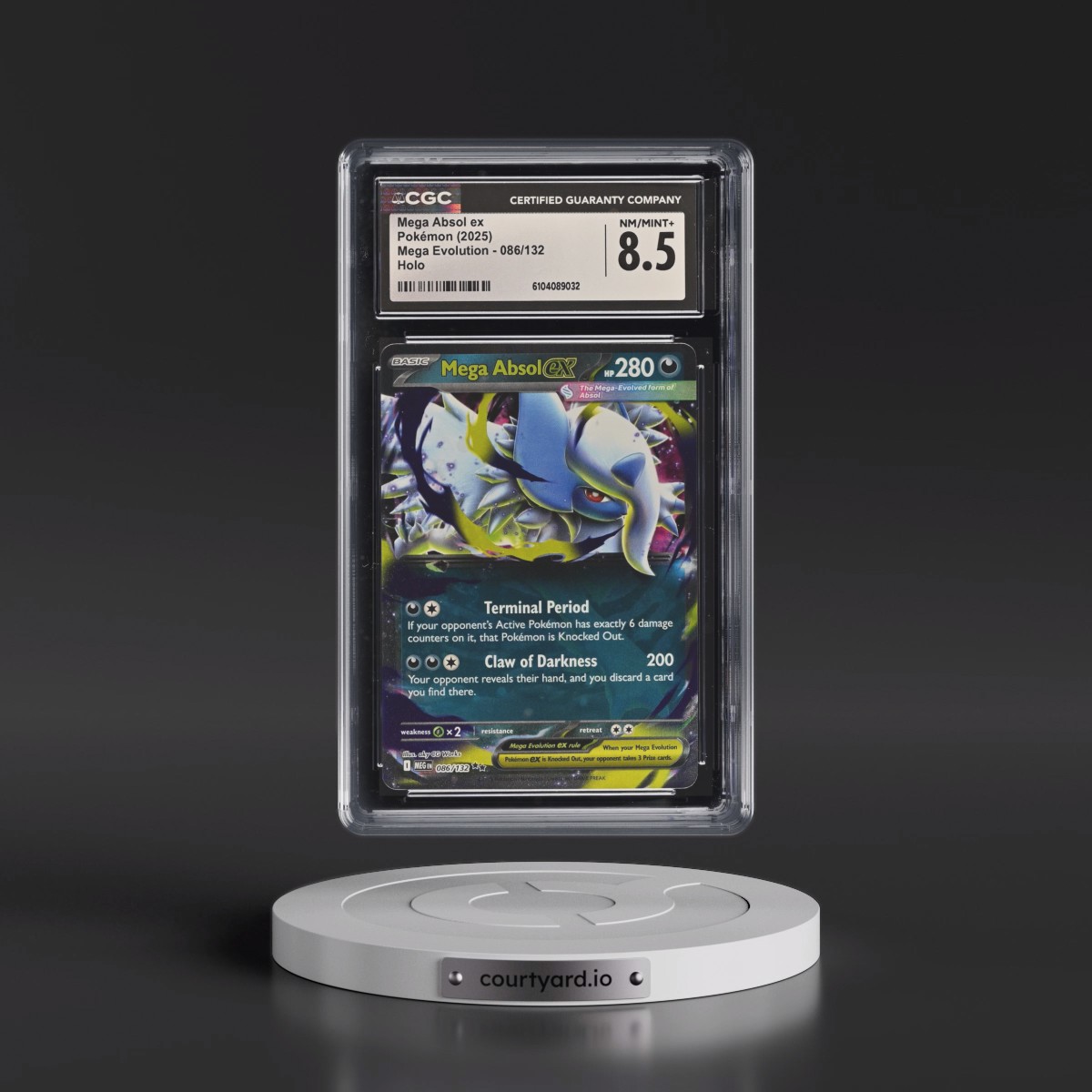 2025 Mega Evolution - MEG EN #086/132 Mega Absol ex - Holo (CGC 8.5 NM-MT+)