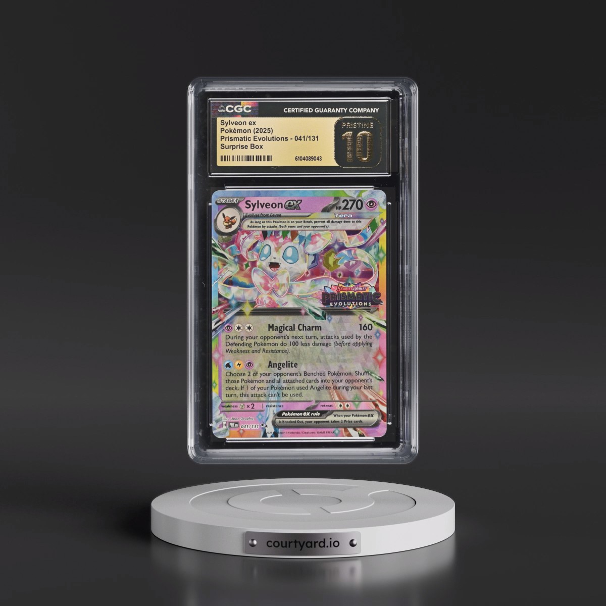 2024 Prismatic Evolutions - PRE EN #041/131 Sylveon ex - Surprise Box (Prismatic Evolutions Stamp) (Holo) (CGC 10 PRISTINE)