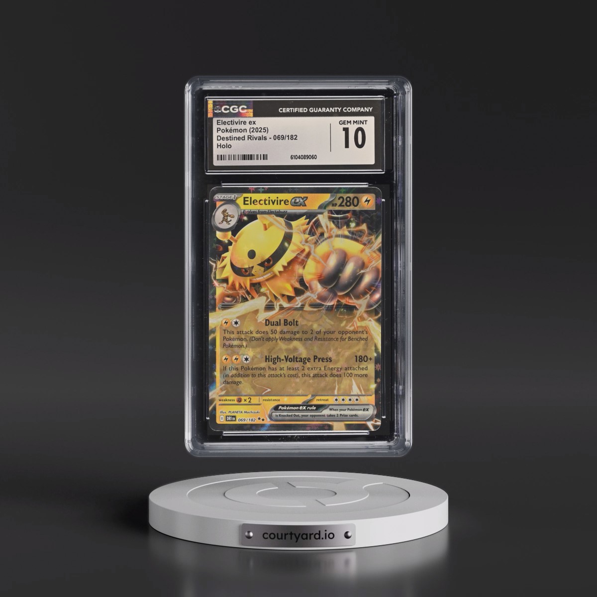 2025 Destined Rivals - DRI EN #069/182 Electivire ex - Holo (CGC 10 GEM MINT)