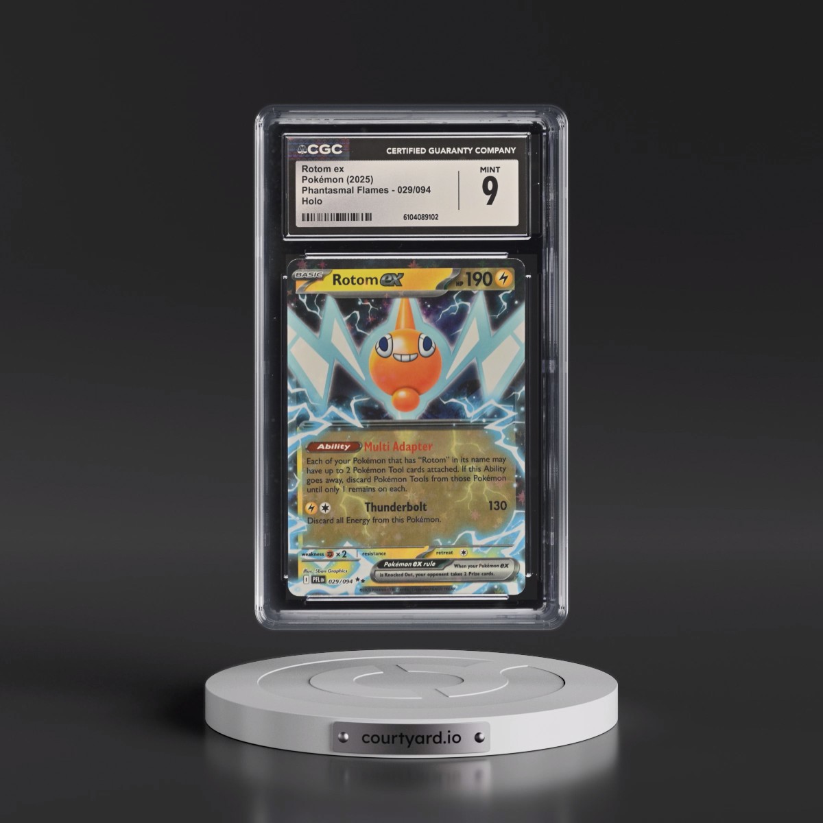 2025 Phantasmal Flames - PFL EN #029/094 Rotom ex - Holo (CGC 9 MINT)