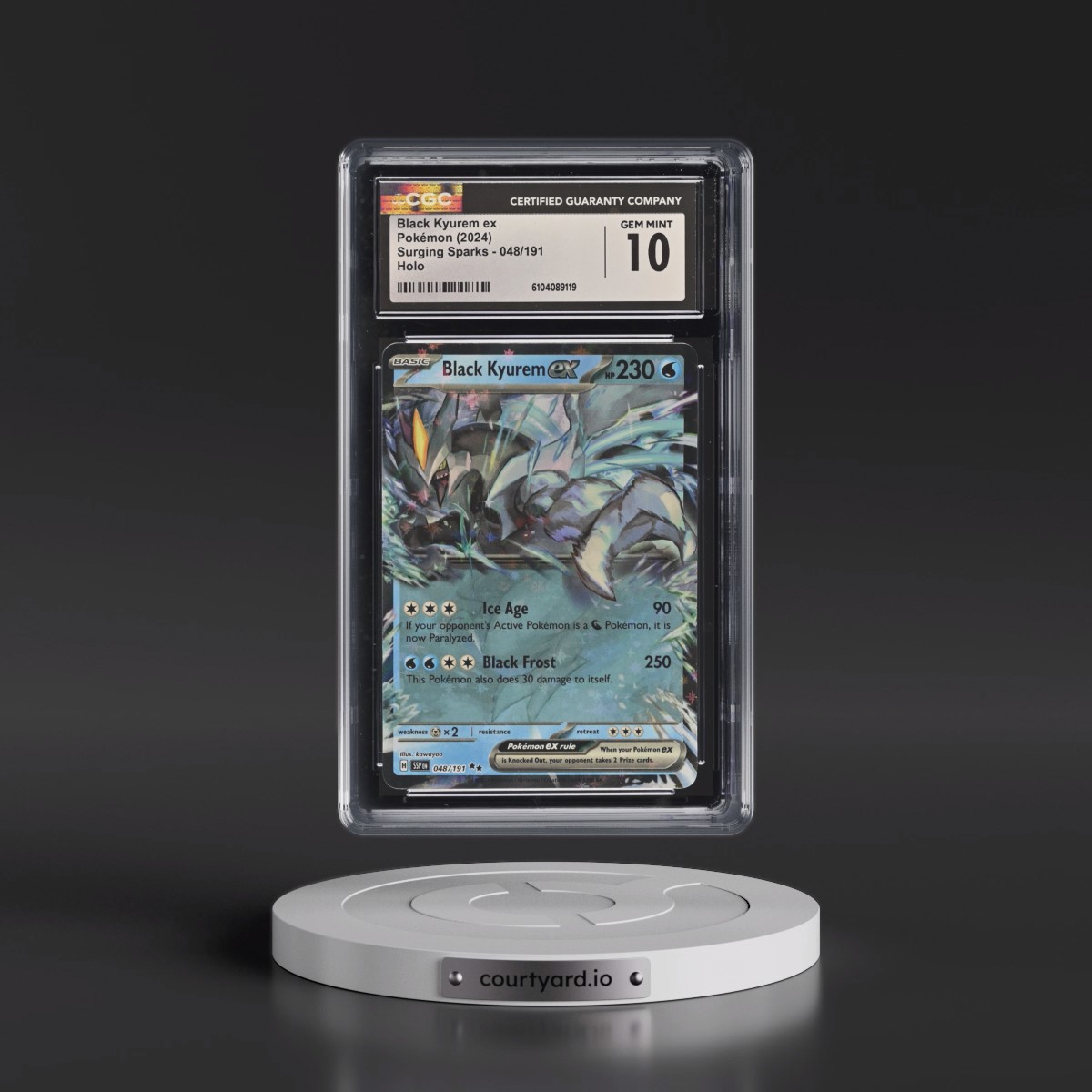 2024 Surging Sparks - SSP EN #048/191 Black Kyurem ex - Holo (CGC 10 GEM MINT)