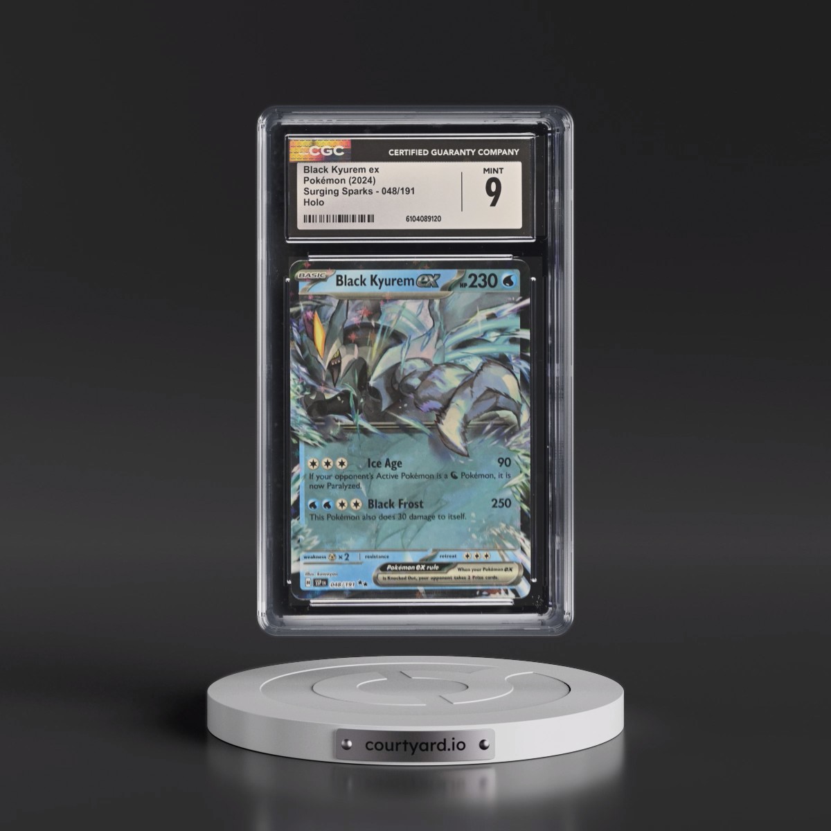 2024 Surging Sparks - SSP EN #048/191 Black Kyurem ex - Holo (CGC 9 MINT)
