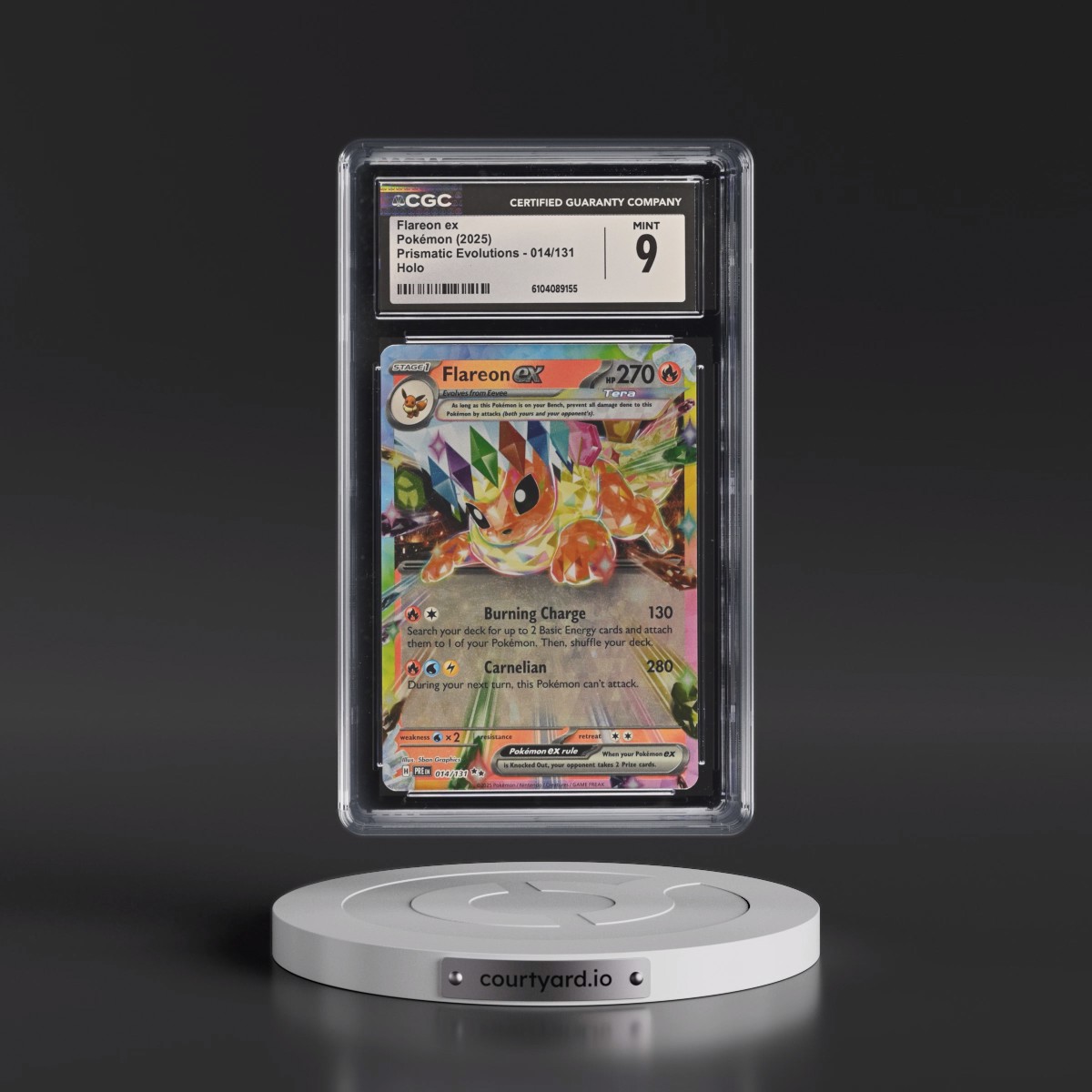 2024 Prismatic Evolutions - PRE EN #014/131 Flareon ex - Holo (CGC 9 MINT)