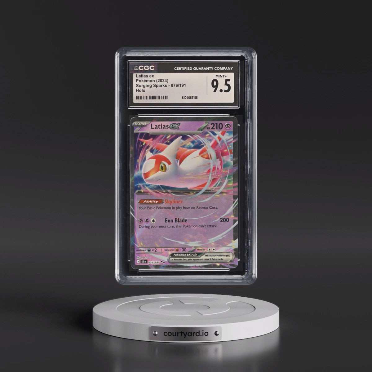 2024 Surging Sparks - SSP EN #076/191 Latias ex - Holo (CGC 9.5 MINT+)