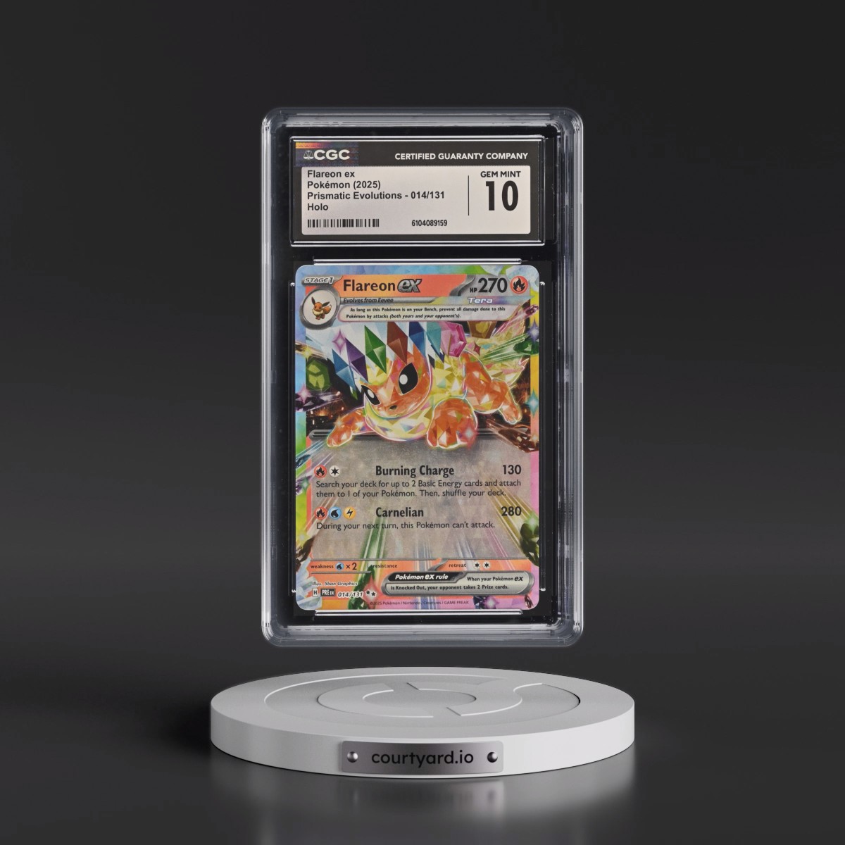 2024 Prismatic Evolutions - PRE EN #014/131 Flareon ex - Holo (CGC 10 GEM MINT)