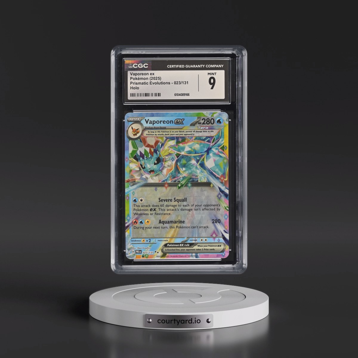 2025 Prismatic Evolutions - PRE EN #023/131 Vaporeon ex - Holo (CGC 9 MINT)