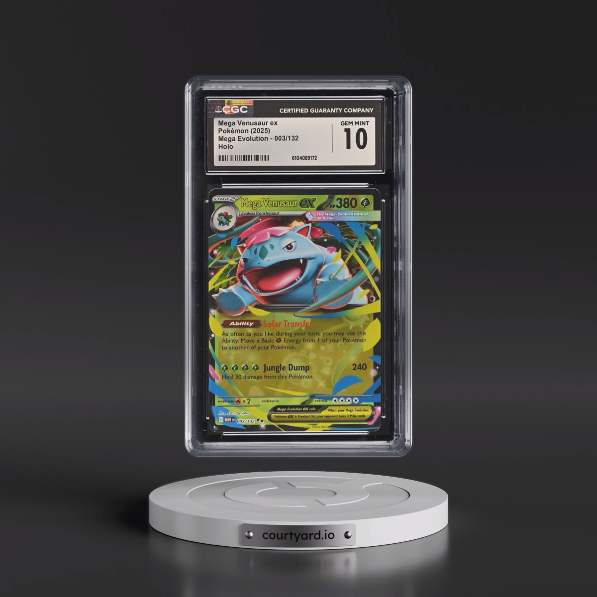 2025 Mega Evolution - MEG EN #003/132 Mega Venusaur ex - Holo (CGC 10 GEM MINT)
