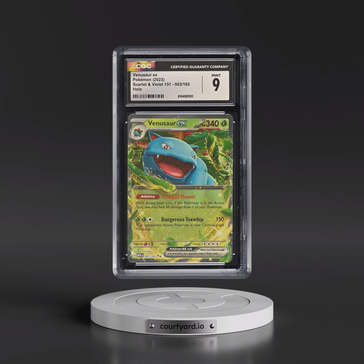 2023 Scarlet & Violet 151 - MEW EN #003/165 Venusaur ex - Holo (CGC 9 MINT)