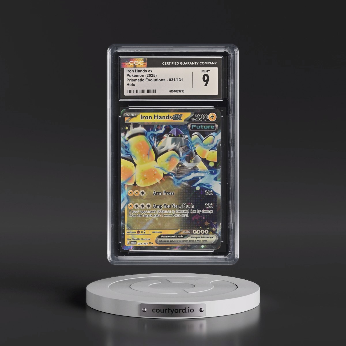 2024 Prismatic Evolutions - PRE EN #031/131 Iron Hands ex - Holo (CGC 9 MINT)