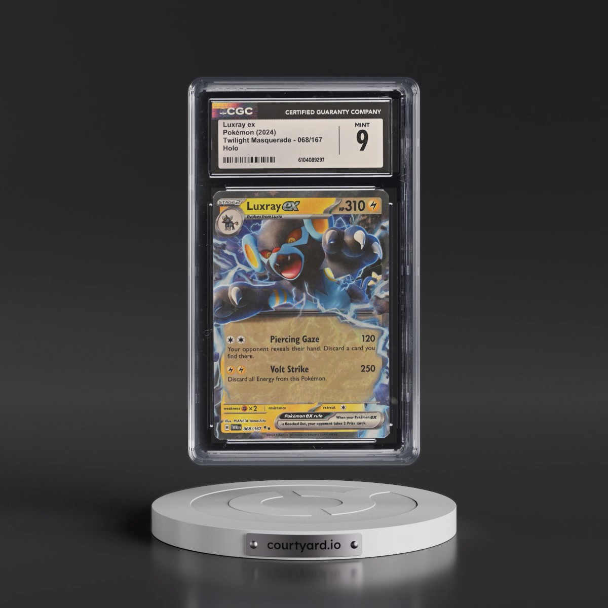 2024 Twilight Masquerade - TWM EN #068/167 Luxray ex - Holo (CGC 9 MINT)