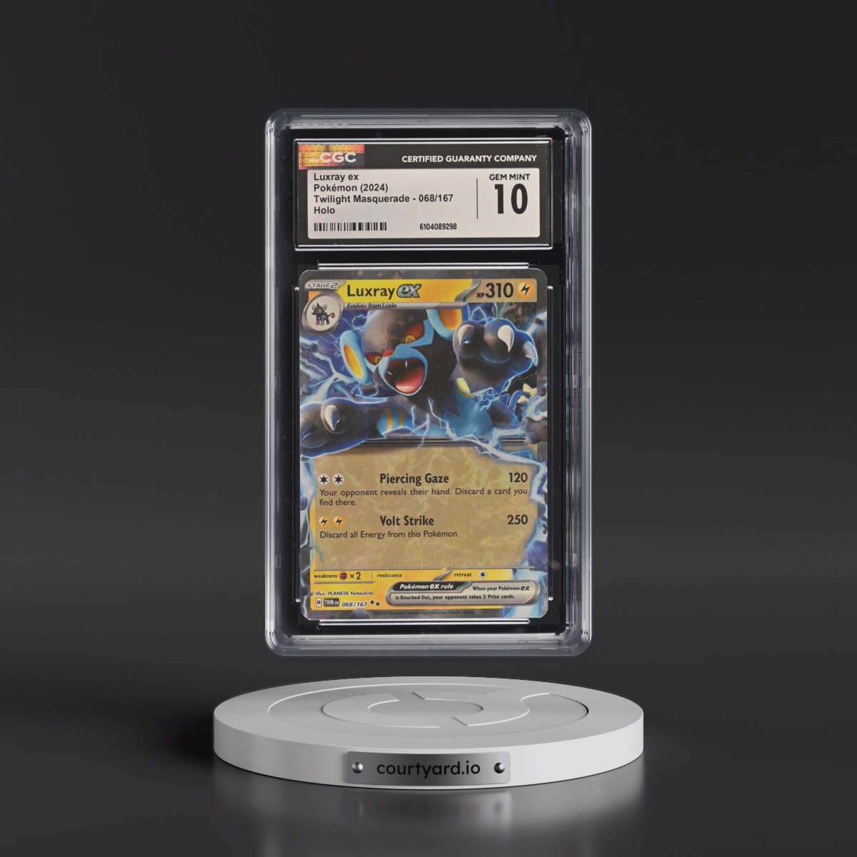 2024 Twilight Masquerade - TWM EN #068/167 Luxray ex - Holo (CGC 10 GEM MINT)