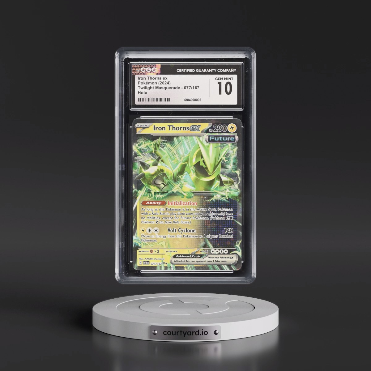 2024 Twilight Masquerade - TWM EN #077/167 Iron Thorns ex - Holo (CGC 10 GEM MINT)