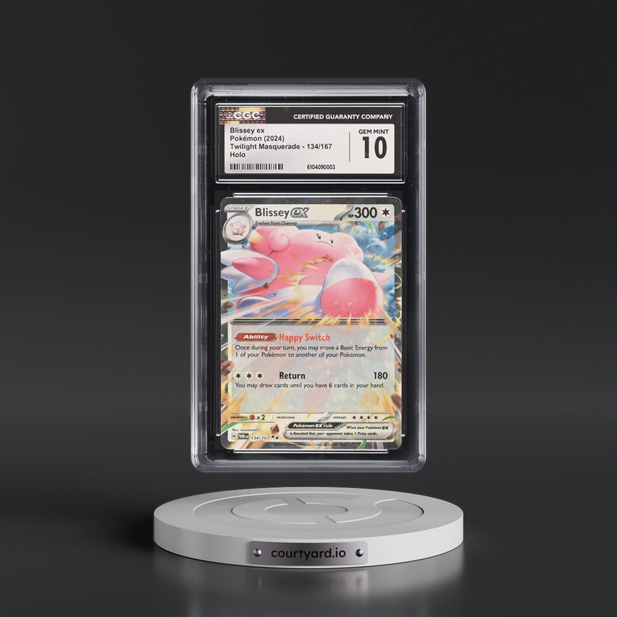 2024 Twilight Masquerade - TWM EN #134/167 Blissey ex - Holo (CGC 10 GEM MINT)