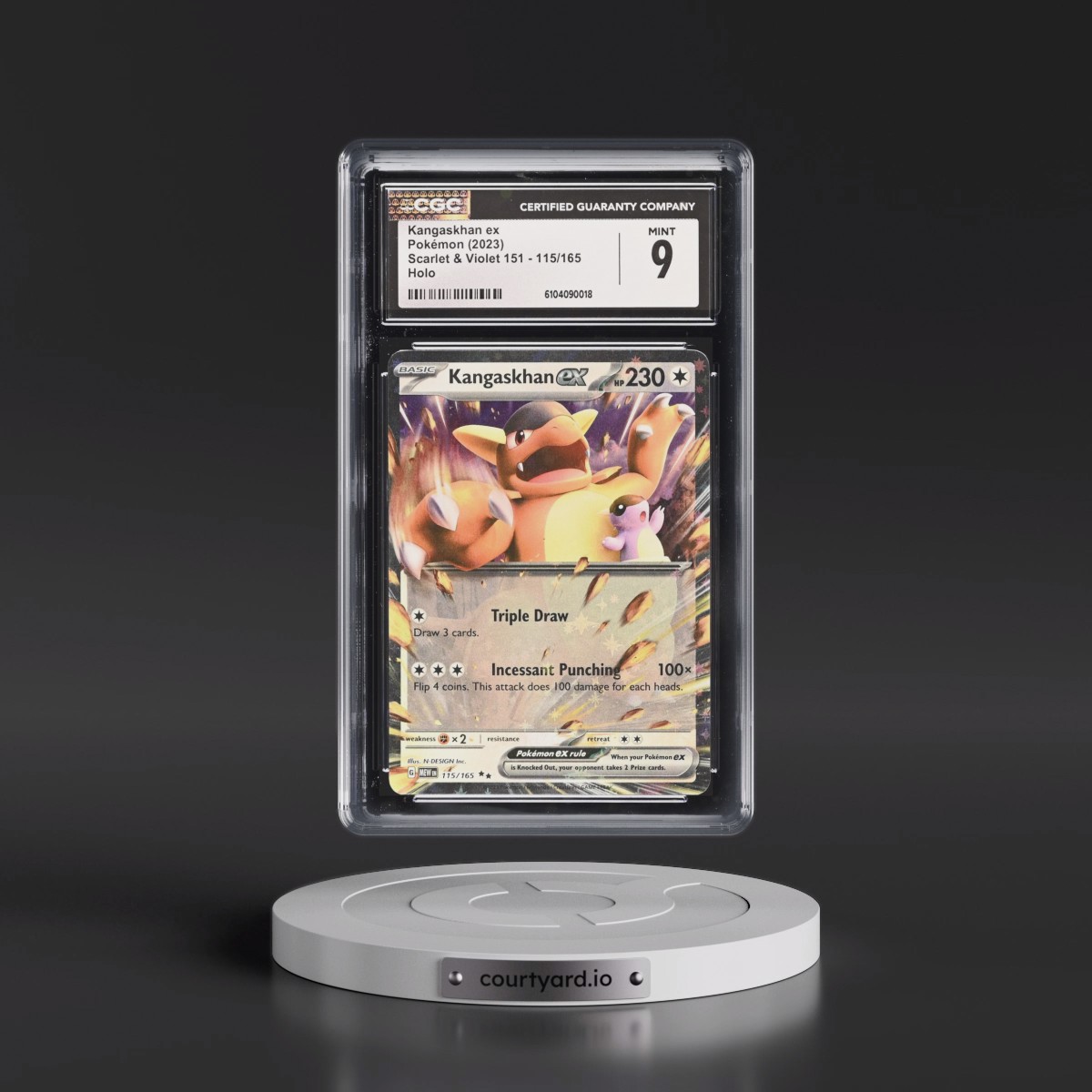 2023 Scarlet & Violet 151 - MEW EN #115/165 Kangaskhan ex (CGC 9 MINT)