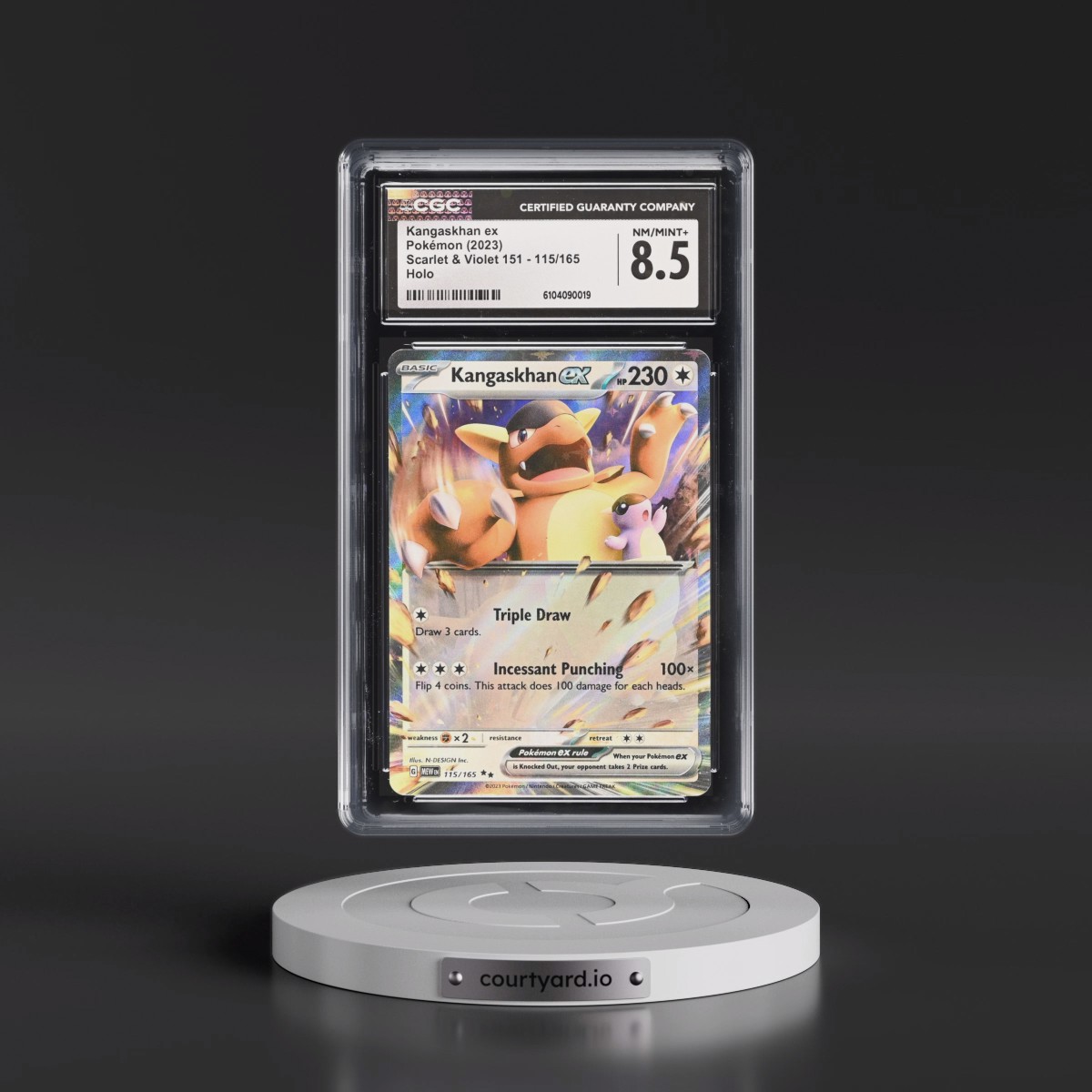2023 Scarlet & Violet 151 - MEW EN #115/165 Kangaskhan ex (CGC 8.5 NM-MT+)