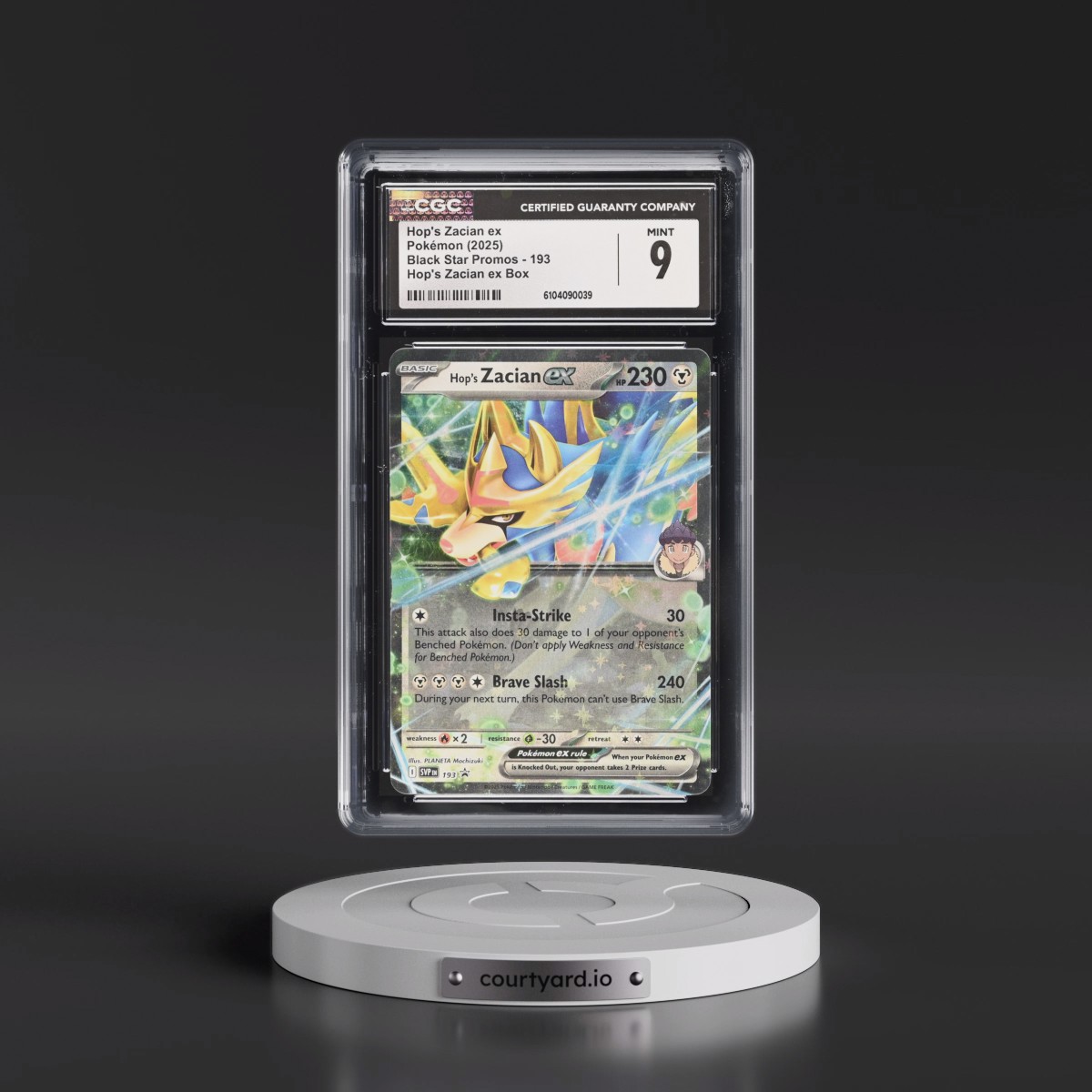 2023 Black Star Promos - Scarlet & Violet SVP EN #193 Hop's Zacian ex - Hop's Zacian ex Box (Holo) (CGC 9 MINT)