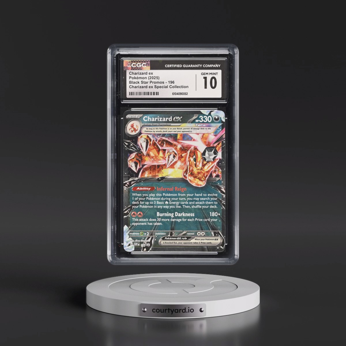 2025 Pokémon Svp EN-SV Black Star Promo #196 Charizard EX - Holo Charizard EX Special Collection (CGC 10 GEM MINT)