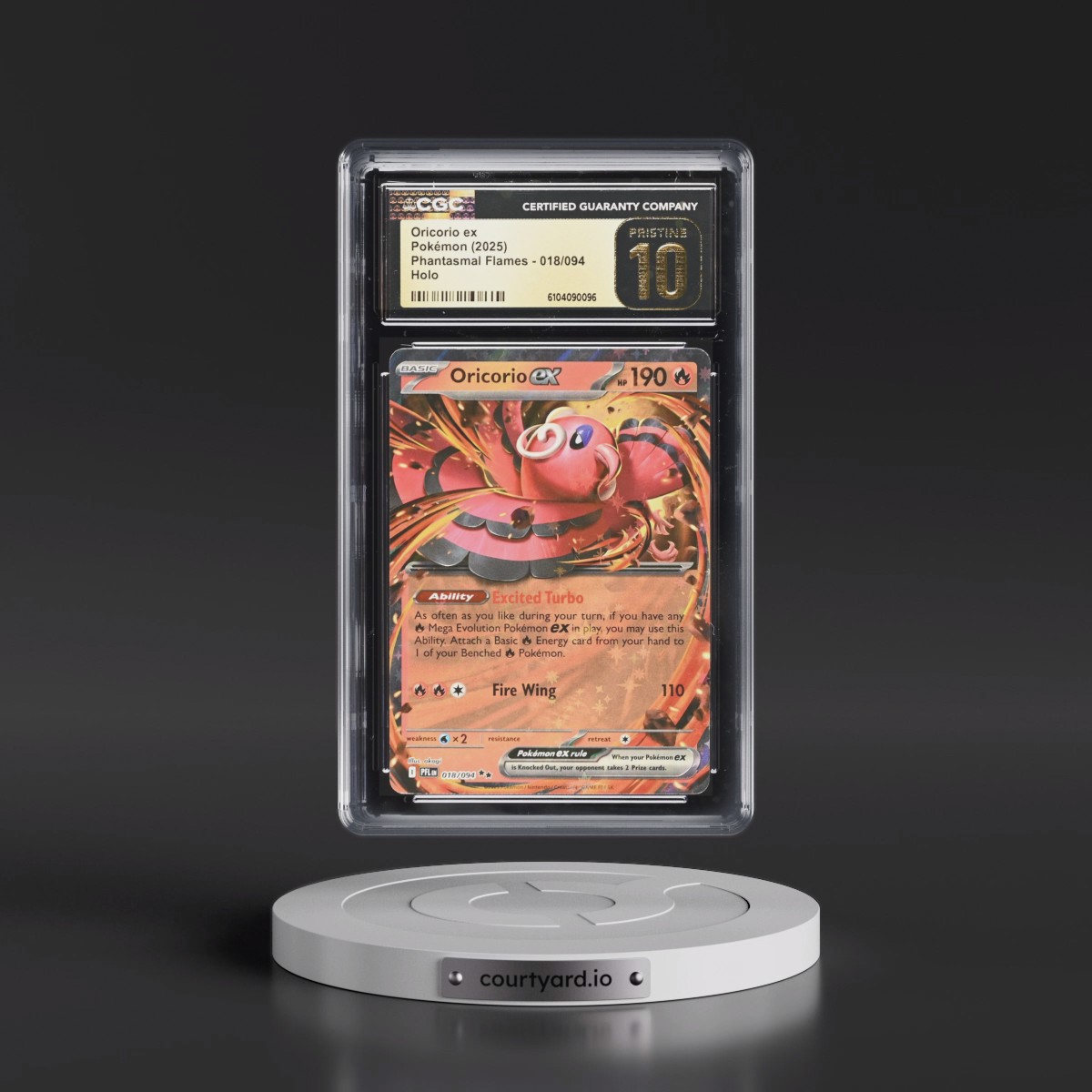 2025 Phantasmal Flames - PFL EN #018/094 Oricorio ex - Holo (CGC 10 PRISTINE)