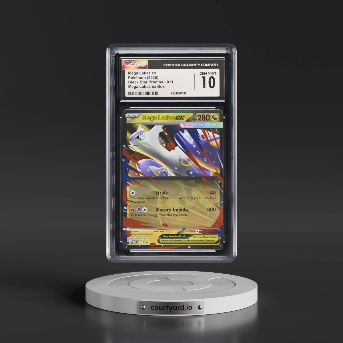2025 Black Star Promos - Mega Evolution MEP EN #011 Mega Latias ex - Mega Latias ex Box (Holo) (CGC 10 GEM MINT)