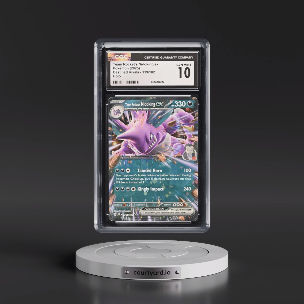 2025 Pokémon Dri EN-Destined Rivals #119 Team Rocket's Nidoking EX - Holo (CGC 10 GEM MINT)