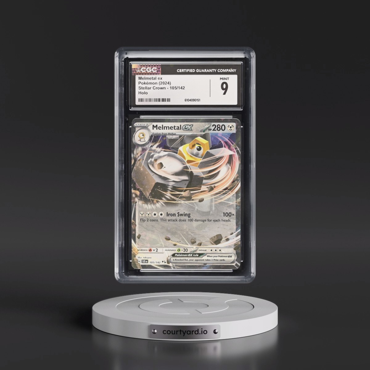 2024 Stellar Crown - SCR EN #105/142 Melmetal ex - Holo (CGC 9 MINT)