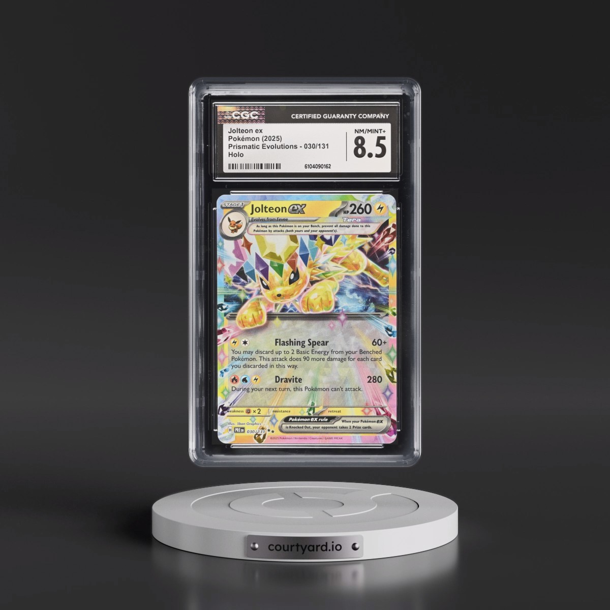 2025 Prismatic Evolutions - PRE EN #030/131 Jolteon ex - Holo (CGC 8.5 NM-MT+)