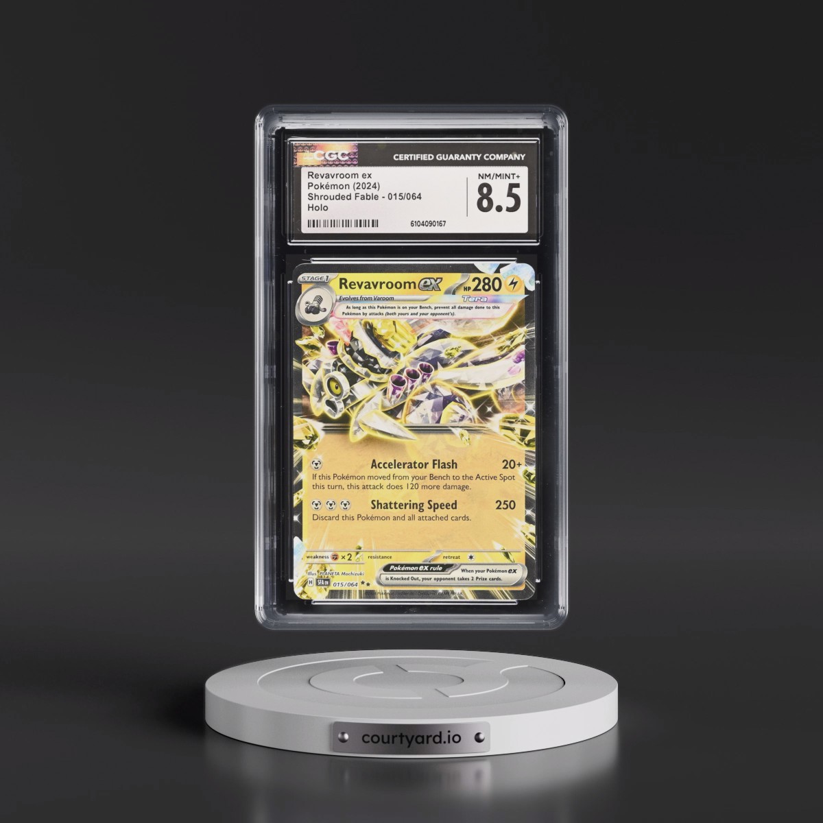 2024 Pokémon Sfa EN-Shrouded Fable #015 Revavroom EX - Holo (CGC 8.5 NM-MT+)