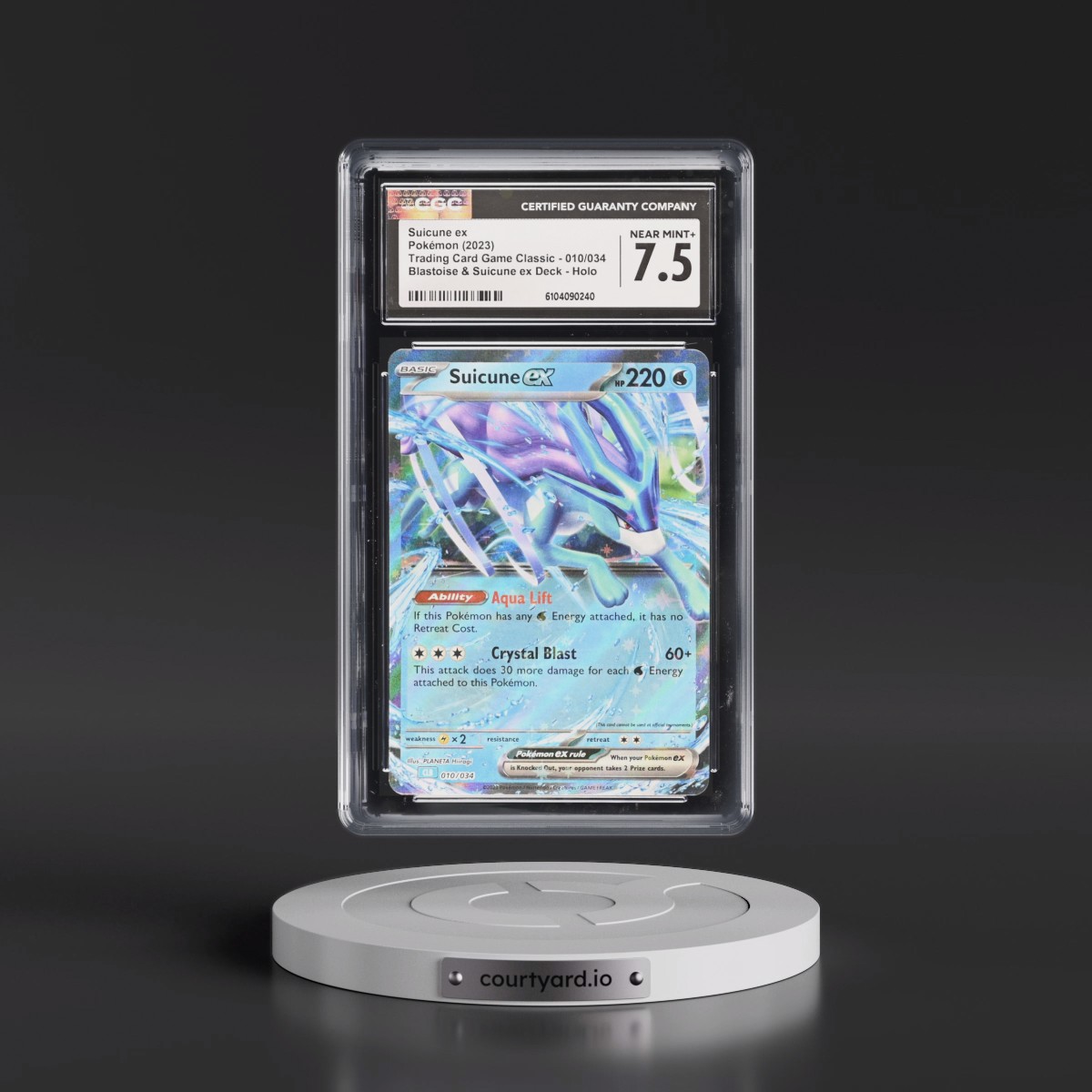 2023 Pokémon Clb-Trading Card Game Classic Blastoise & Suicune EX Deck #010 Suicune EX - Holo (CGC 7.5 NM+)