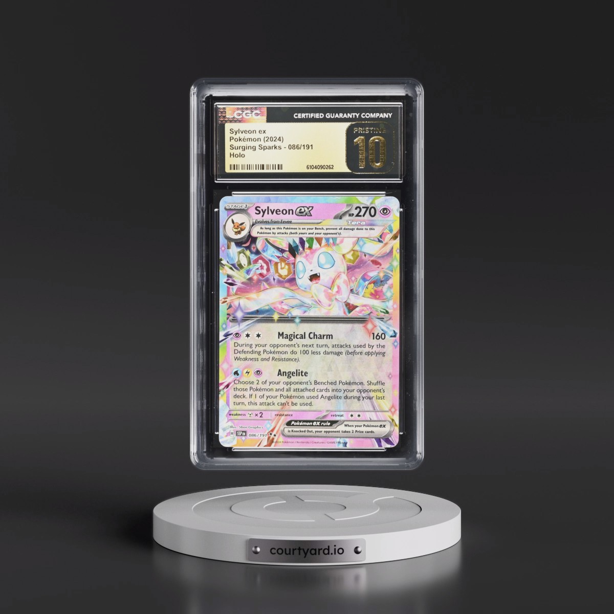2024 Surging Sparks - SSP EN #086/191 Sylveon ex - Holo (CGC 10 PRISTINE)