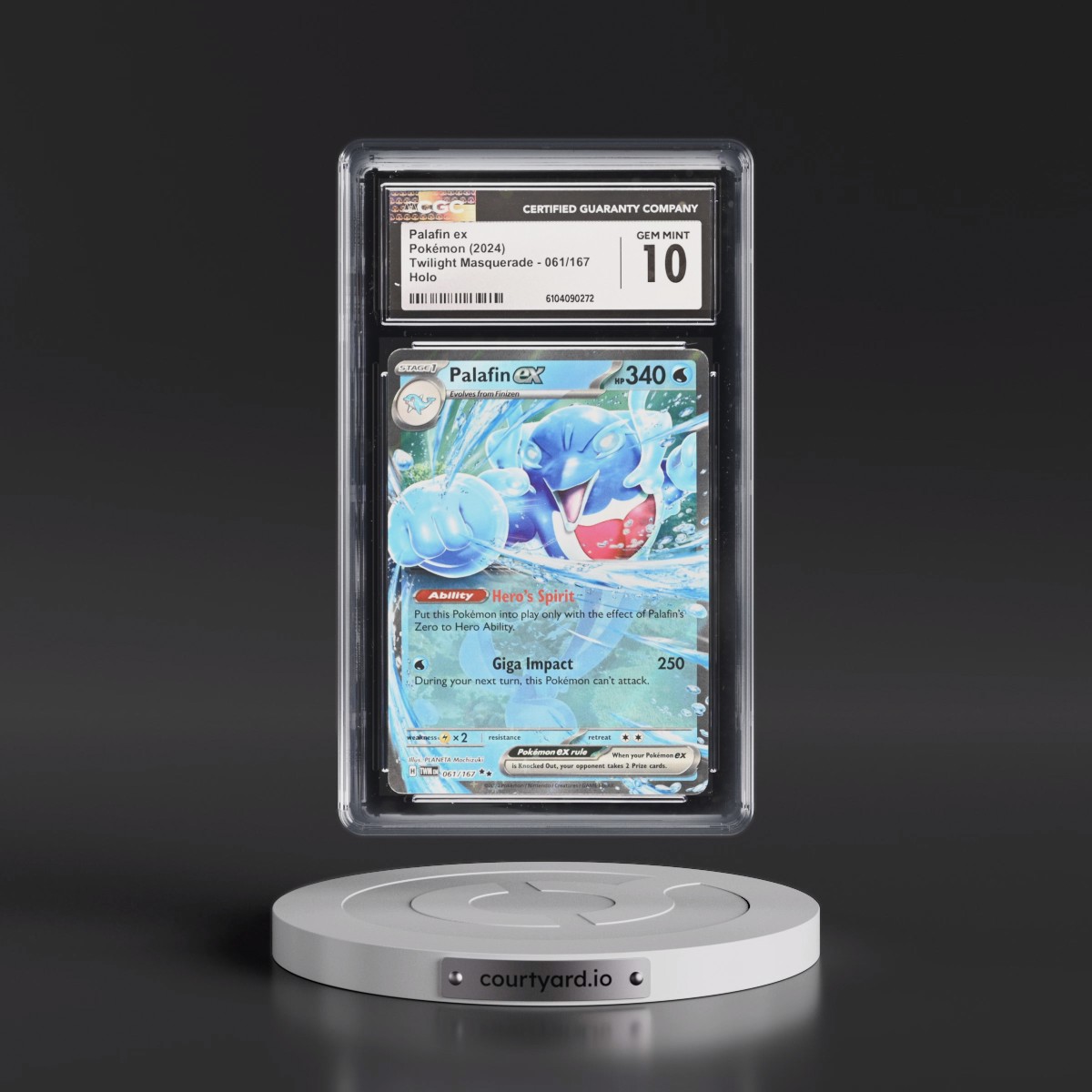 2024 Twilight Masquerade - TWM EN #061/167 Palafin ex - Holo (CGC 10 GEM MINT)