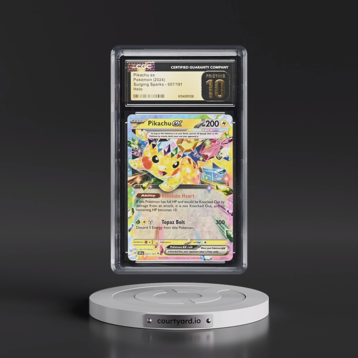 2024 Surging Sparks - SSP EN #057/191 Pikachu ex - Holo (CGC 10 PRISTINE)