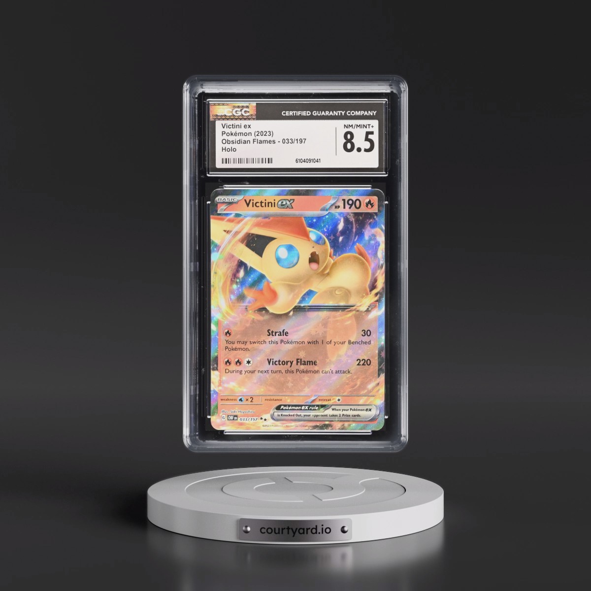 2023 Obsidian Flames - OBF EN #033/197 Victini ex - Holo (CGC 8.5 NM-MT+)