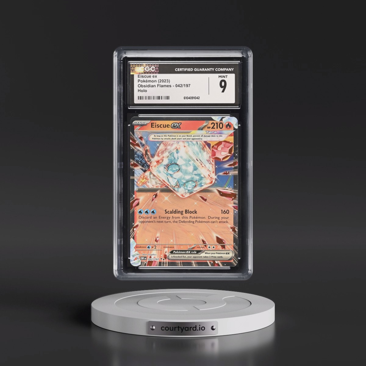 2023 Obsidian Flames - OBF EN #042/197 Eiscue ex - Holo (CGC 9 MINT)