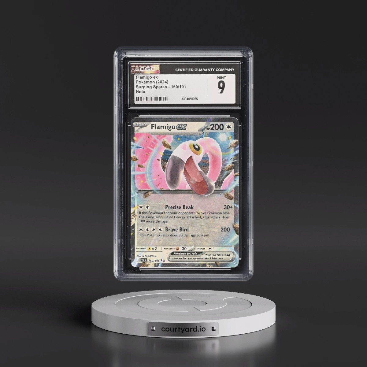 2024 Surging Sparks - SSP EN #160/191 Flamigo ex - Holo (CGC 9 MINT)