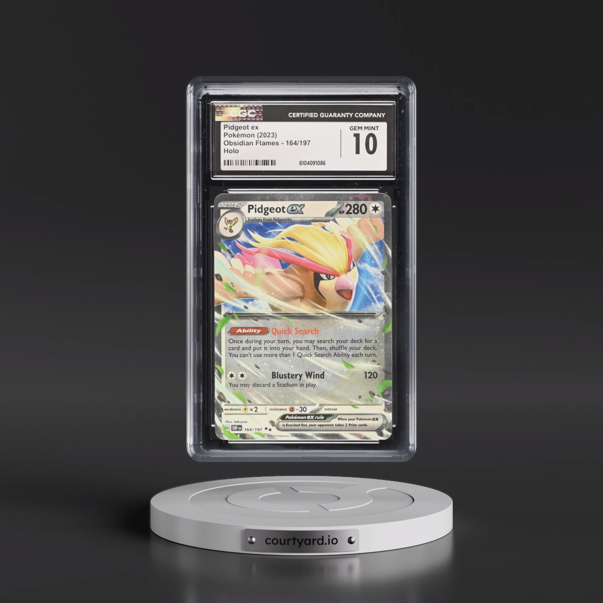 2023 Obsidian Flames - OBF EN #164/197 Pidgeot ex - Holo (CGC 10 GEM MINT)