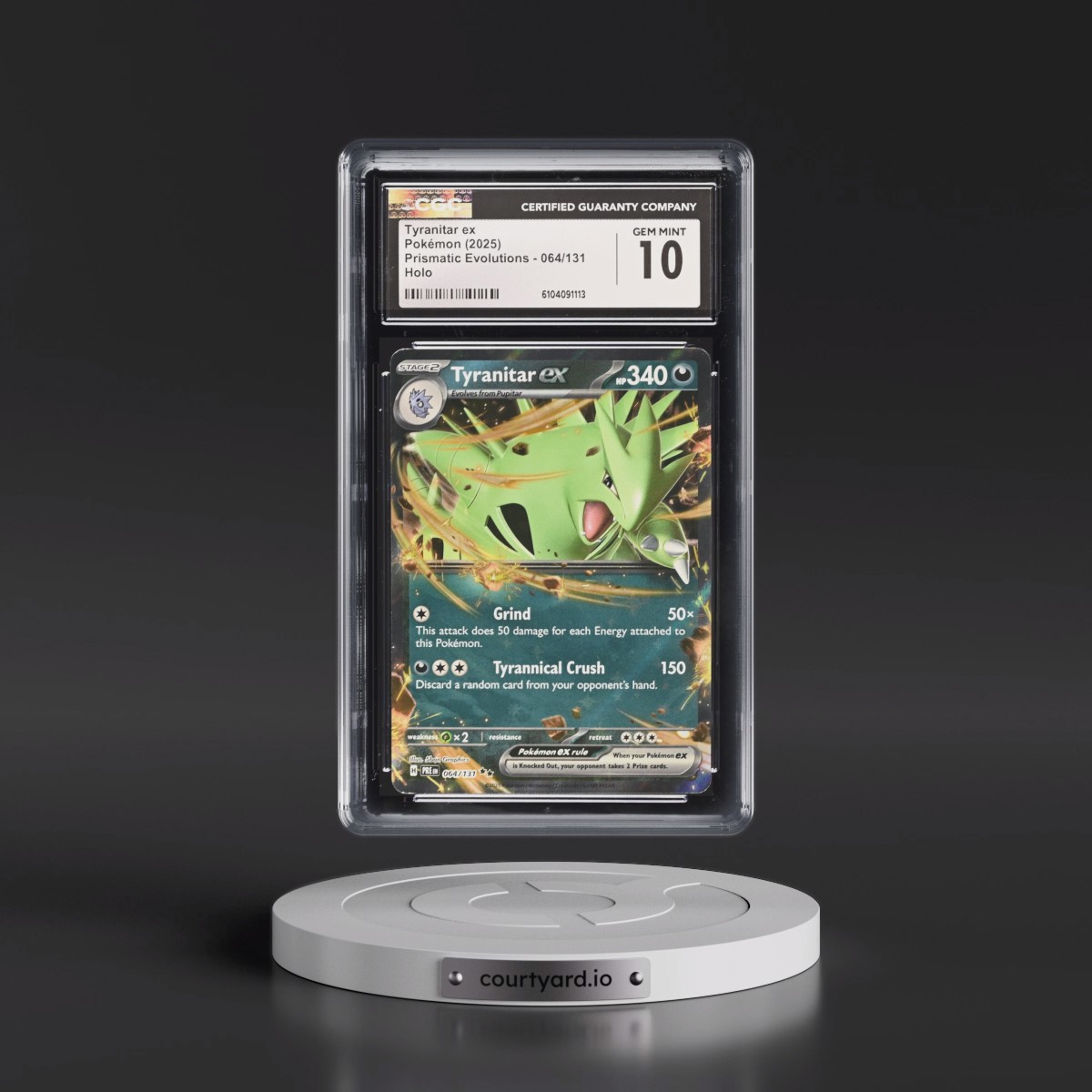 2025 Prismatic Evolutions - PRE EN #064/131 Tyranitar ex - Holo (CGC 10 GEM MINT)