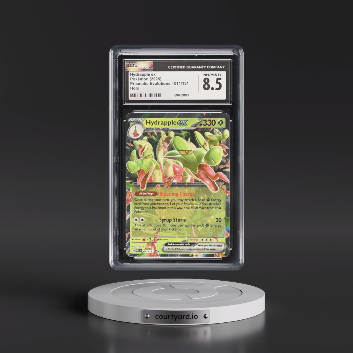 2024 Prismatic Evolutions - PRE EN #011/131 Hydrapple ex - Holo (CGC 8.5 NM-MT+)