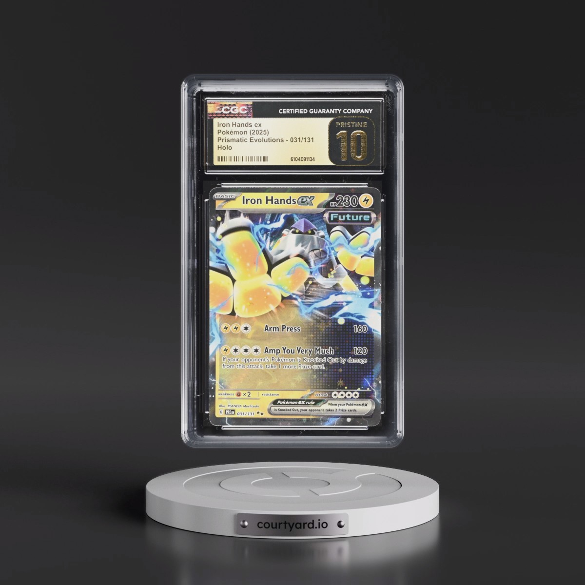 2024 Prismatic Evolutions - PRE EN #031/131 Iron Hands ex - Holo (CGC 10 PRISTINE)