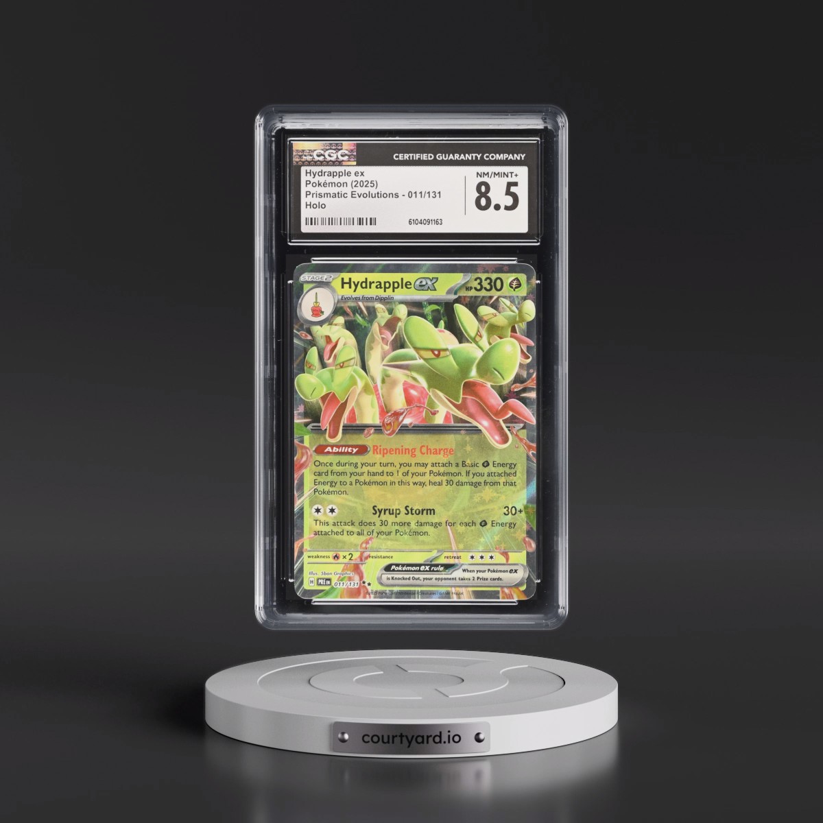 2024 Prismatic Evolutions - PRE EN #011/131 Hydrapple ex - Holo (CGC 8.5 NM-MT+)