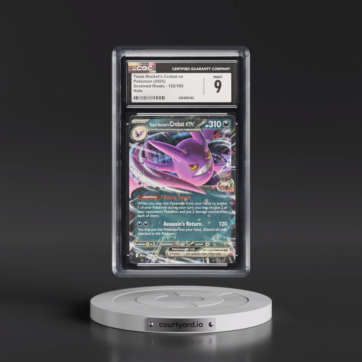 2025 Destined Rivals - DRI EN #122/182 Team Rocket's Crobat ex - Holo (CGC 9 MINT)