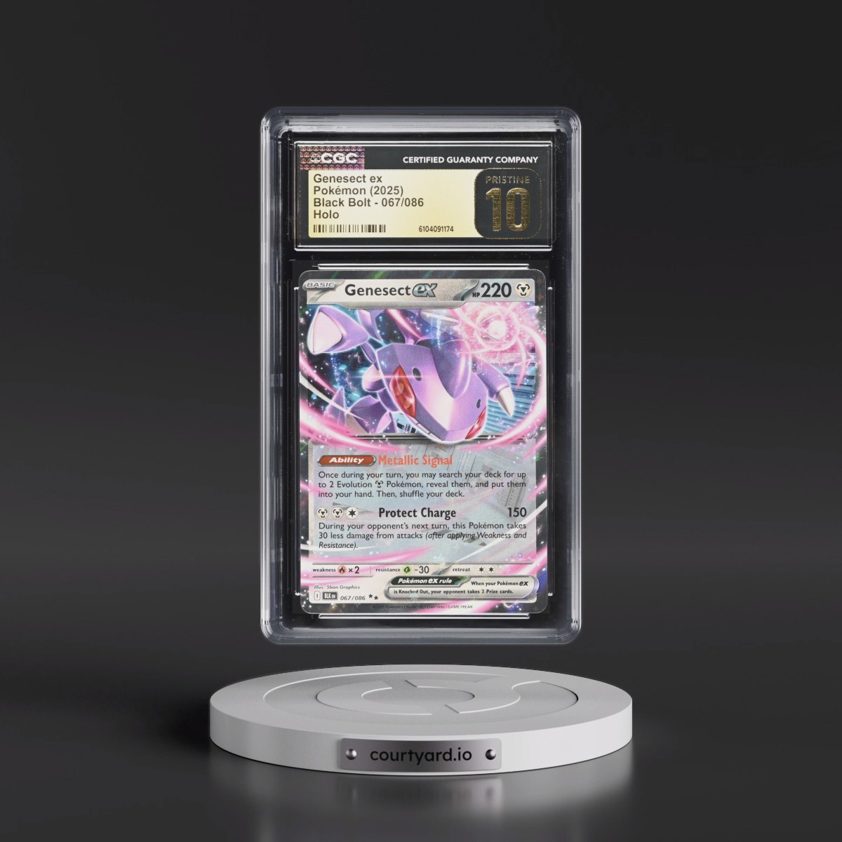 2025 Pokémon Blk EN-Black Bolt #067 Genesect EX - Holo (CGC 10 PRISTINE)